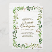 Waterverf Greenery Foliage Virtual Memorial Kaart (Voorkant / Achterkant)