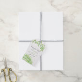 Waterverf Greenery Foliage Weddenschap Hartelijk d Cadeaulabel (Met Touw)