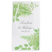 Waterverf Greenery Foliage Weddenschap Hartelijk d Klein Cadeauzakje (Voorkant)