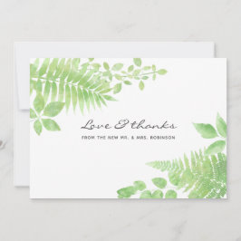 Waterverf Greenery Foliage Wedding Bedankkaart