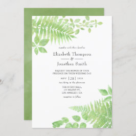Waterverf Greenery Foliage Wedding Kaart