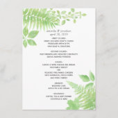 Waterverf Greenery Foliage Wedding Menu (Voorkant)