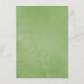 Waterverf Greenery Foliage Wedding Menu (Achterkant)