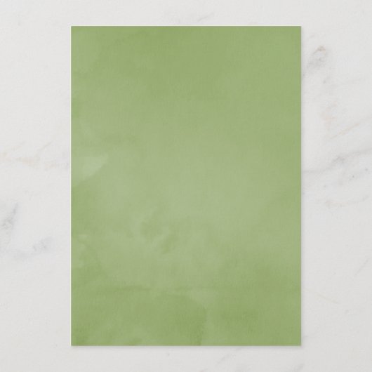 Waterverf Greenery Foliage Wedding Menu (Achterkant)