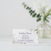 Waterverf Greenery Foliage Wedding Planner Aangepa Visitekaartje (Staand voorkant)