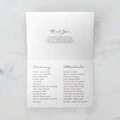 Waterverf Greenery Foliage Wedding Programma (Binnen)