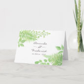 Waterverf Greenery Foliage Wedding Programma (Voorkant)