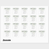 Waterverf Greenery Foliage Wedding Vierkante Sticker (Vel)