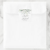Waterverf Greenery Foliage Wedding Vierkante Sticker (Tas)