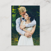 Waterverf Greenery Foto QR Wedding RSVP Informatiekaartje (Achterkant)