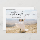 Waterverf Greenery Foto Weddenschap Hartelijk dank Briefkaart (Voorkant / Achterkant)