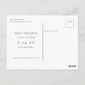 Waterverf Greenery Foto Wedding Save the Date Briefkaart (Achterkant)