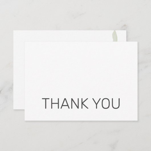 Waterverf Greenery Funeral Bereavement Hartelijk d Bedankkaart (Voorkant / Achterkant)