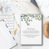 Waterverf Greenery Funeral Bereavement Hartelijk d Bedankkaart