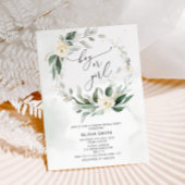 Waterverf Greenery gender reveal uitnodiging