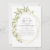 Waterverf Greenery Geometric Sip en Zie Kaart (Voorkant)