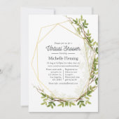 Waterverf Greenery Geometric Virtual Shower Kaart (Voorkant)