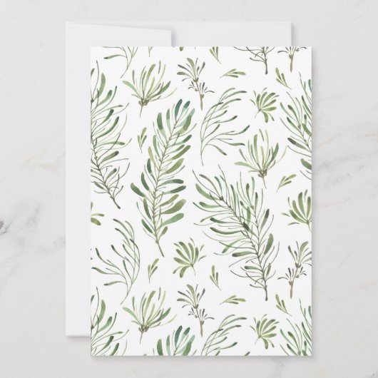 Waterverf Greenery Gold 50e Jubileum Kaart (Achterkant)