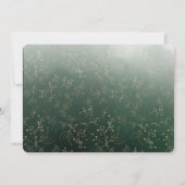 Waterverf Greenery Gold Baby shower Kaart (Achterkant)