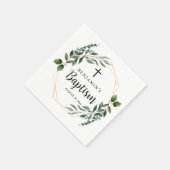 Waterverf Greenery Gold Baptism Napkins Servet (Hoek)