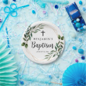 Waterverf Greenery Gold Baptism Paper Bord (Feest)
