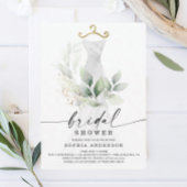 Waterverf Greenery Gold Bridal Shower Kaart