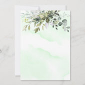 Waterverf Greenery Gold Bridal Shower Kaart (Achterkant)