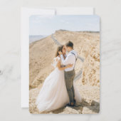 Waterverf Greenery Gold Elopement Celebration Kaart (Achterkant)