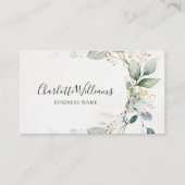 Waterverf Greenery Gold Eucalyptus Leaf Elegant Visitekaartje (Voorkant)