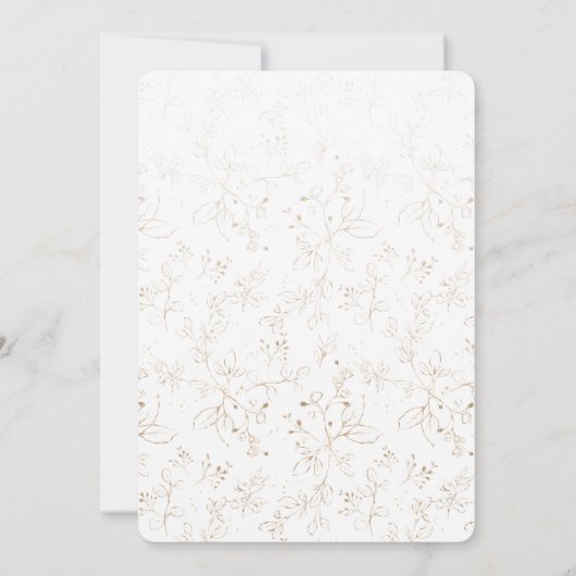 Waterverf Greenery Gold First Birthday 1st Kaart (Achterkant)