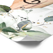 Waterverf Greenery Gold Gender onthullen Welkom Poster (Hoek)