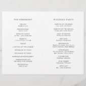 Waterverf Greenery Gold Hexagon Wedding Program (Achterkant)