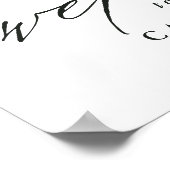 Waterverf Greenery Gold Hexagon Wedding Sign Poster (Hoek)