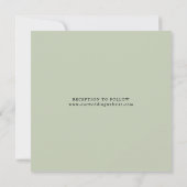 Waterverf Greenery Gold Hexagon Wedding Square Kaart (Achterkant)