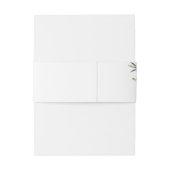 Waterverf Greenery Gold Hexagon Wedding Uitnodigingen Wikkel (Achterkant Voorbeeld)