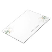 Waterverf Greenery Gold laat persoonlijke | Naam Notitieblok (Schuin)