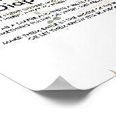 Waterverf Greenery & Gold Late Night Diaper Sign Poster (Hoek)