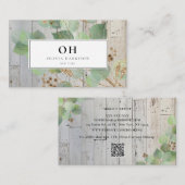 Waterverf Greenery Gold Leaf Business Ca Visitekaartje (Voorkant / Achterkant)