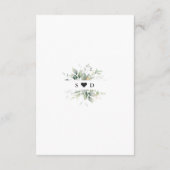 Waterverf Greenery Gold Leaves Wedding Details Informatiekaartje (Achterkant)