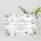 Waterverf Greenery Gold repesial Dinner Kaart (Staand voorkant)