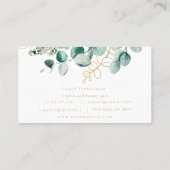 Waterverf Greenery Gold Visitekaartje (Achterkant)
