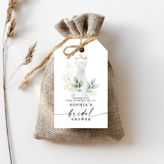 Waterverf Greenery Gold Vrijgezellenfeest Favor Cadeaulabel