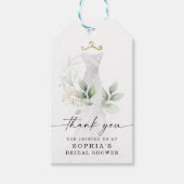 Waterverf Greenery Gold Vrijgezellenfeest Hartelij Cadeaulabel (Voorkant)