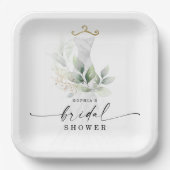 Waterverf Greenery Gold Vrijgezellenfeest Papieren Bordje (Voorkant)