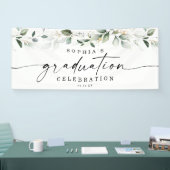 Waterverf Greenery Graduy Party Welkom Spandoek (Beurs)