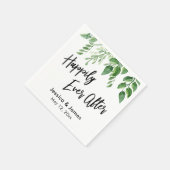 Waterverf Greenery Handschrift, gelukkig altijd na Servet (Hoek)