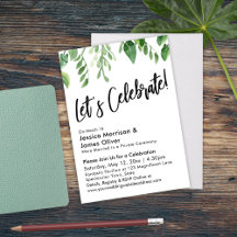 Waterverf Greenery & Handwriting, Laten we vieren