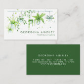 Waterverf Greenery Hanging Houseplant Nursery Visitekaartje (Voorkant / Achterkant)