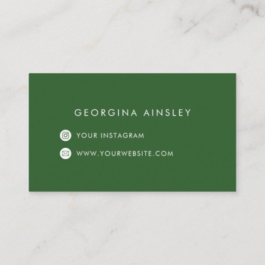 Waterverf Greenery Hanging Houseplant Planteria Visitekaartje (Achterkant)