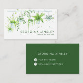 Waterverf Greenery Hanging Houseplant Planteria Visitekaartje (Voorkant / Achterkant)